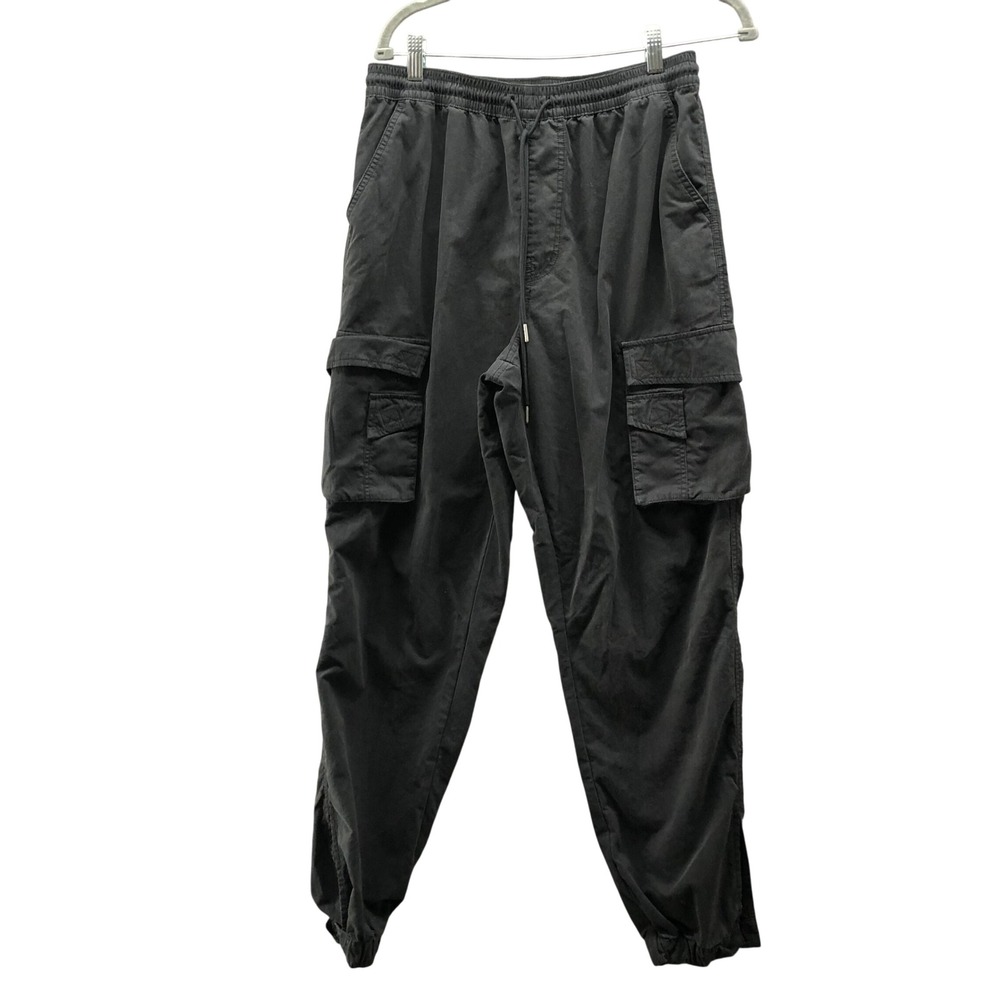 Urban Outfitters Standard Cloth Cargo Jogger Pants Mens L Black Pull On